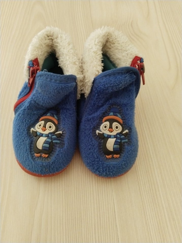 Erkek Çocuk Mavi Sıcak Ev Terliği - Görsel 2