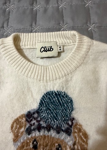 Nakışlı Beyaz Triko Kadın Kazak - Görsel 2