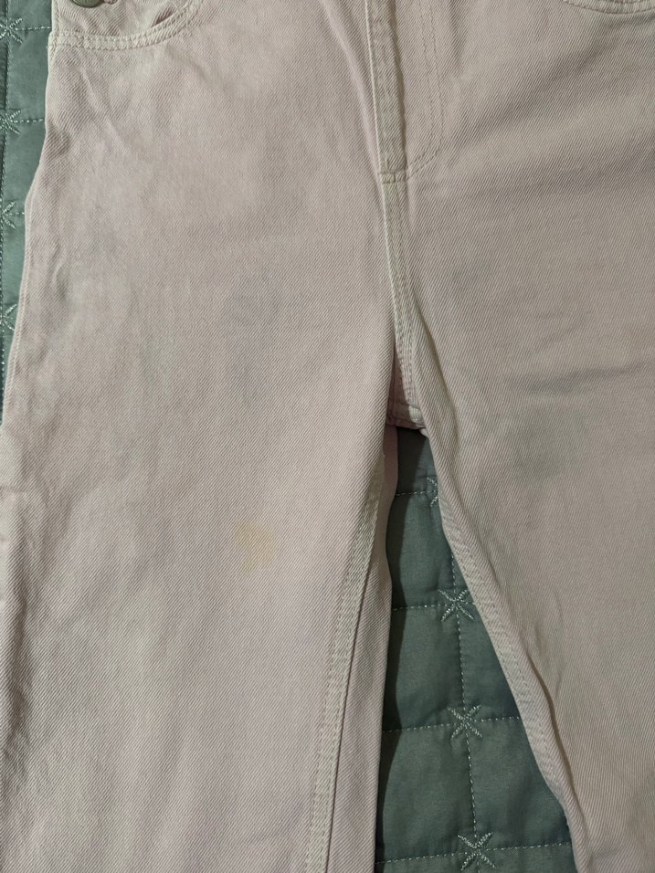 Kız Çocuk Pembe Bağcıklı Denim Tulum - Görsel 4