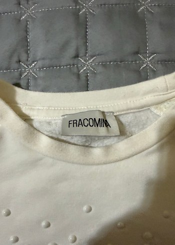 Kız Çocuk Beyaz Nakışlı Örgü Sweatshirt - Görsel 5