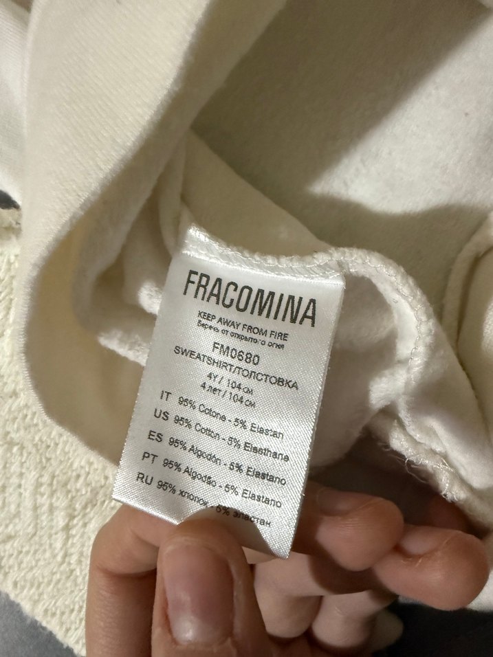 Kız Çocuk Beyaz Nakışlı Örgü Sweatshirt - Görsel 4