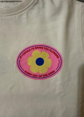 Beyaz Bohem Tarzı Kız Tişörtü - Görsel 3