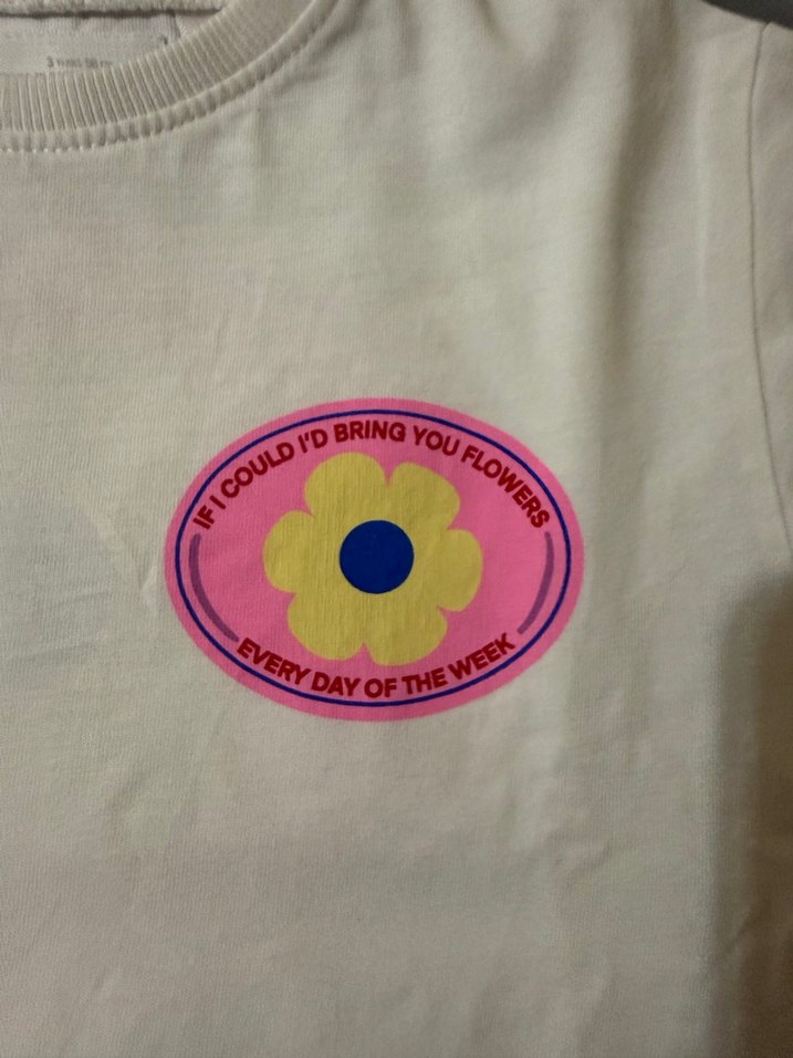 Beyaz Bohem Tarzı Kız Tişörtü - Görsel 3