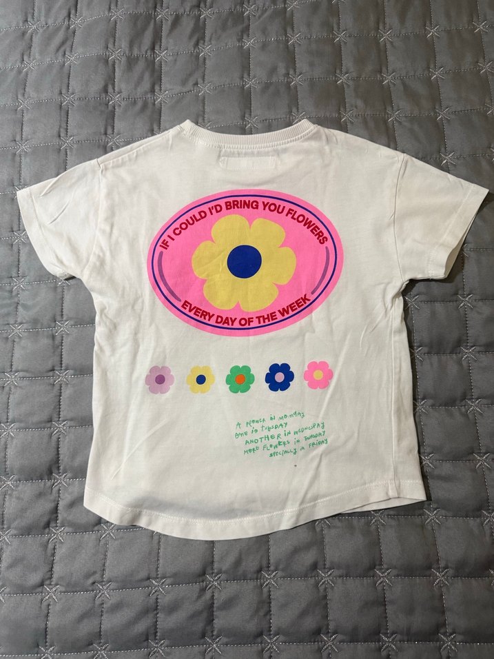 Beyaz Bohem Tarzı Kız Tişörtü - Görsel 4