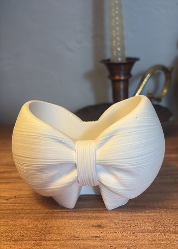 Fiyonk Tasarım Dekor Saksı  Mat Beyaz Alçı, El Yapımı - Görsel 5