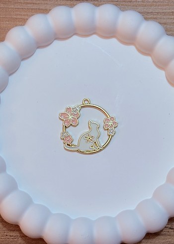 Kedi detaylı gold kolye ucu - Görsel 10