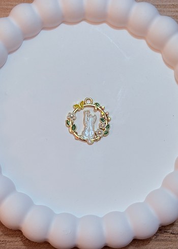 Kedi detaylı gold kolye ucu - Görsel 3