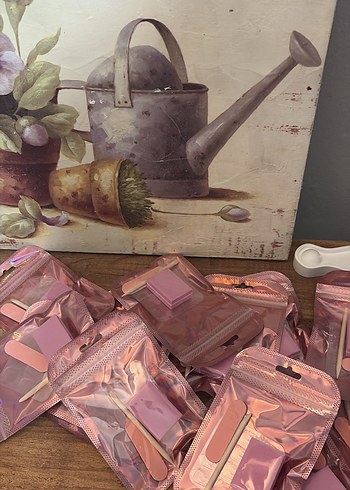 Pembe Takma Tırnak Bakım Seti - Görsel 5