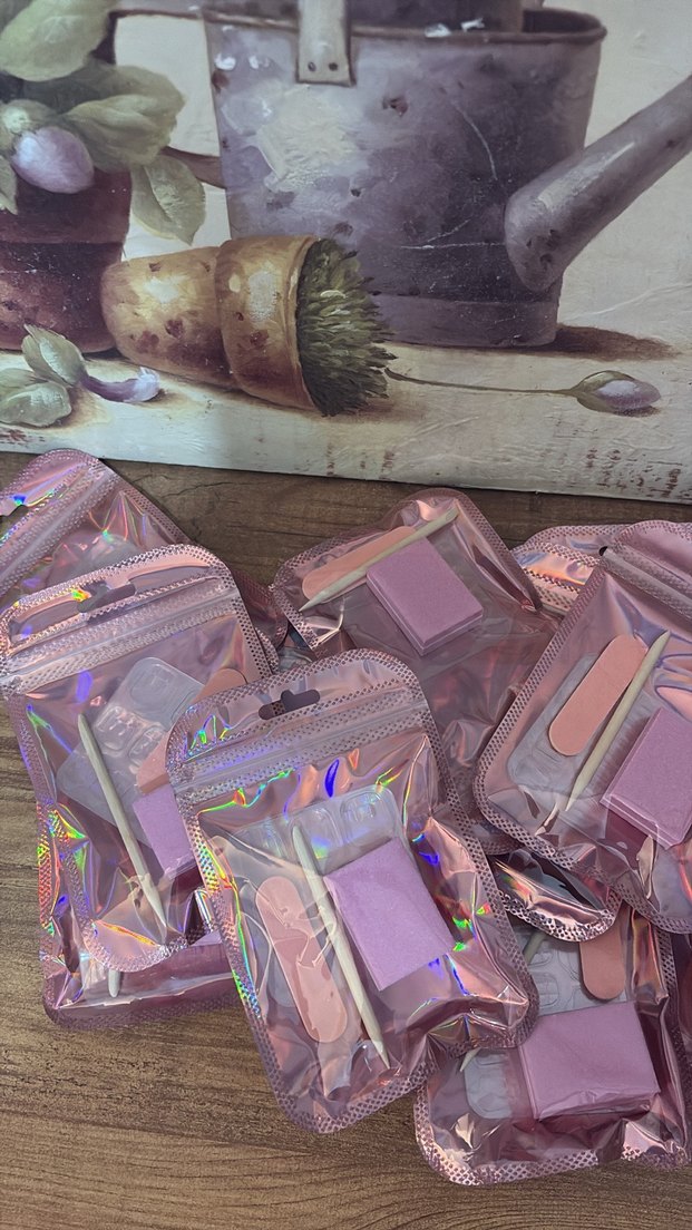 Pembe Takma Tırnak Bakım Seti - Görsel 4