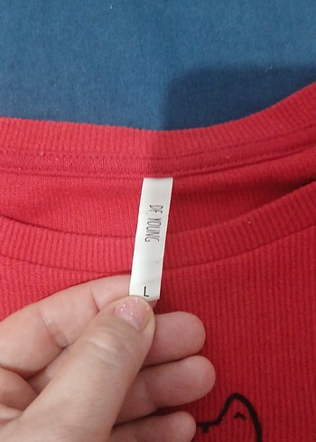 Kız Çocuk Uzun Kollu Kırmızı Baskılı Tişört - Görsel 4