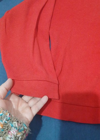 Kız Çocuk Uzun Kollu Kırmızı Baskılı Tişört - Görsel 3