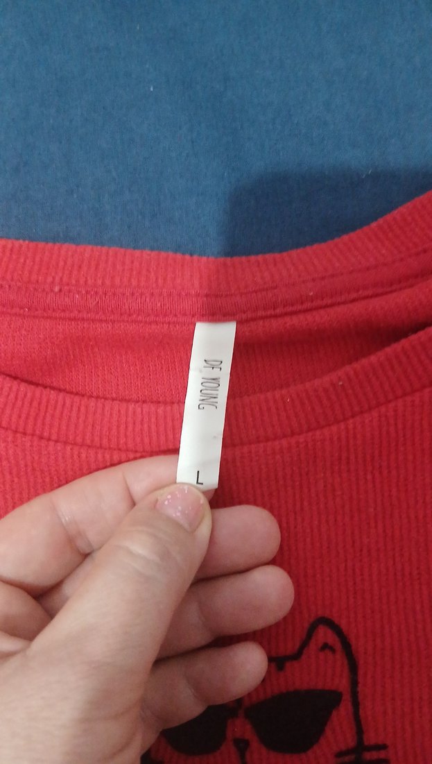 Kız Çocuk Uzun Kollu Kırmızı Baskılı Tişört - Görsel 4