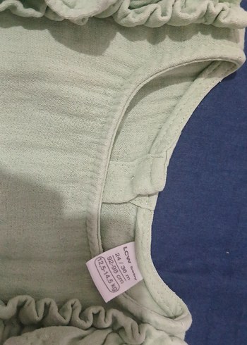 Kız Çocuk Fırfırlı Keten Tulum - Görsel 4