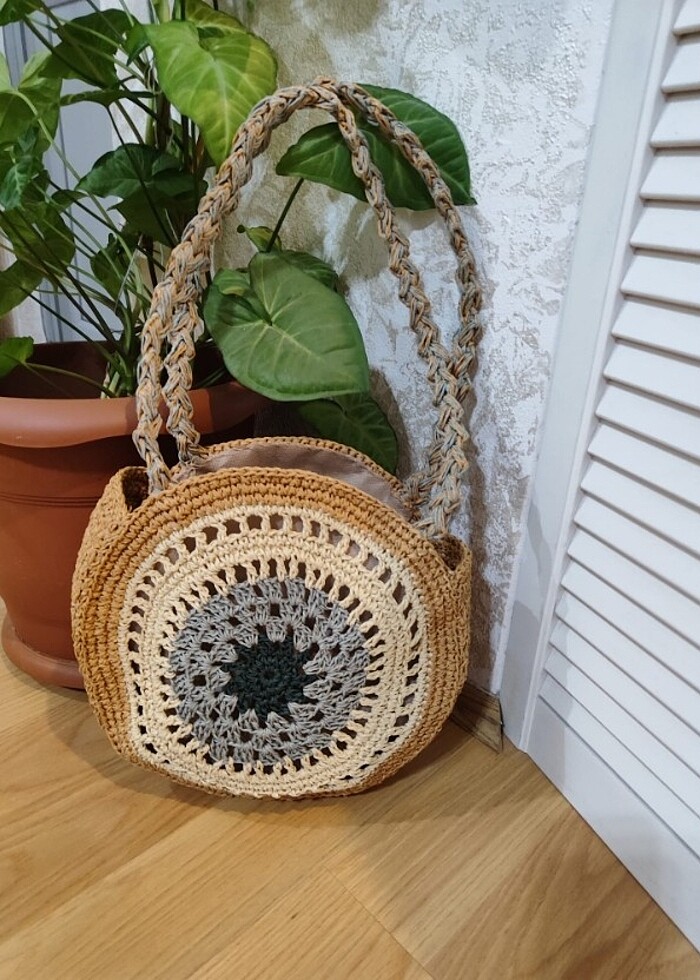 El örgüsü kadin çanta  - Görsel 2