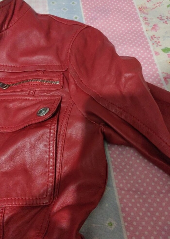 Kadın deri mont - Görsel 2