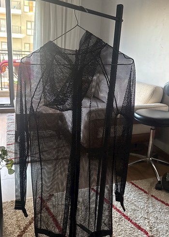 Uzun Siyah Gotik Kadın Elbisesi - Görsel 2