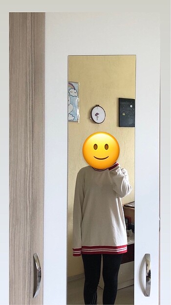 Diğer Beyaz kırmızı çizgili sweatshirt