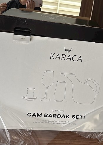 Gri Desenli Şeffaf Su Bardağı - Görsel 2