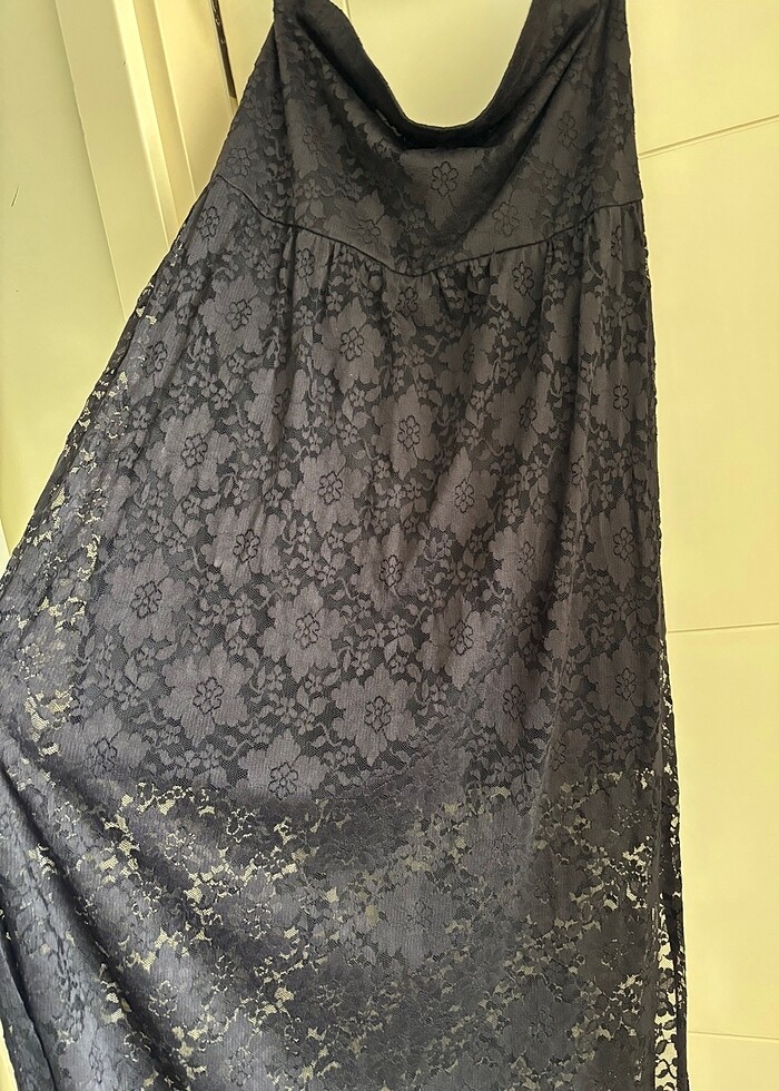 Straplez dantel elbise - Görsel 2