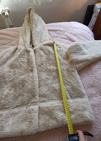 Bej Kapüşonlu Uzun Kollu Kadın Ceket - Görsel 6