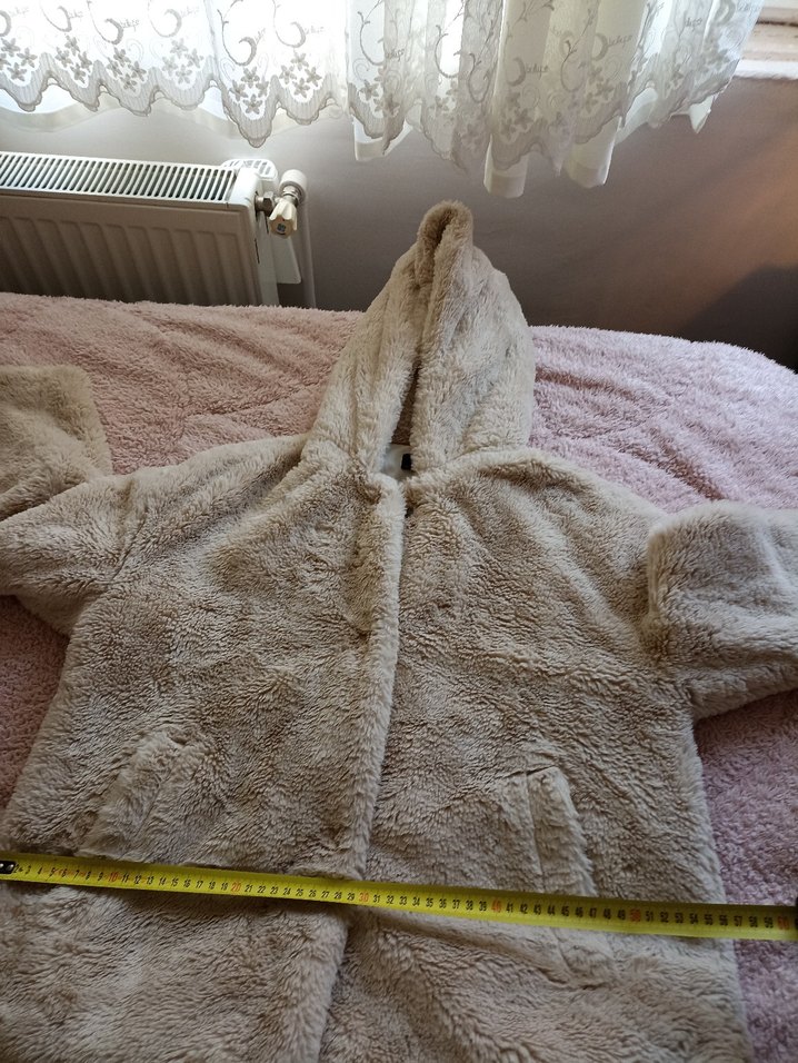 Bej Kapüşonlu Uzun Kollu Kadın Ceket - Görsel 5