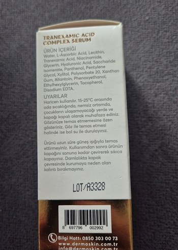 Dermoskin Be Bright Tranexamic Asit Kompleksi Serum 30ml - Görsel 3