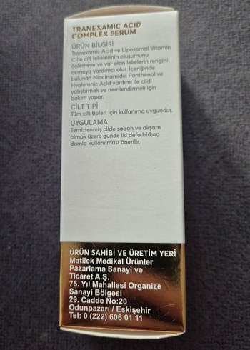 Dermoskin Be Bright Tranexamic Asit Kompleksi Serum 30ml - Görsel 2