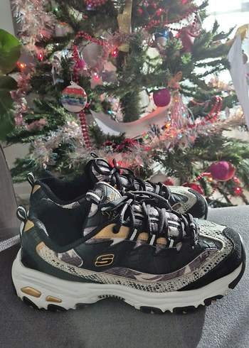 SKECHERS D'LİTES Yılan Desenli Bağcıklı Spor Ayakkabı - Görsel 2