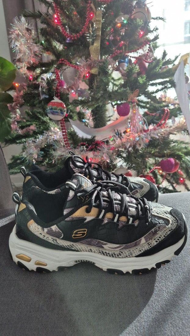 SKECHERS D'LİTES Yılan Desenli Bağcıklı Spor Ayakkabı - Görsel 2