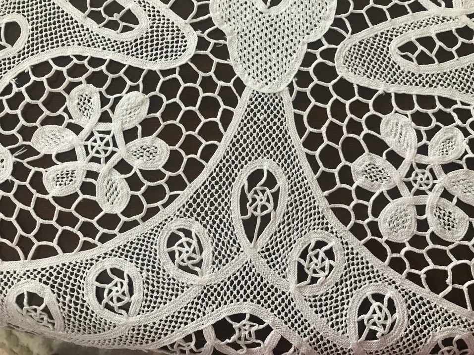 Rahibe işi dantel Angles Masa Örtüsü - Görsel 4