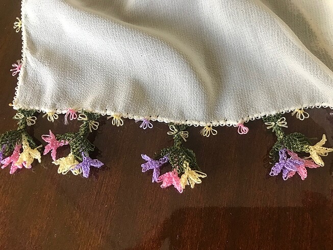 İğne oyası fular - Görsel 2