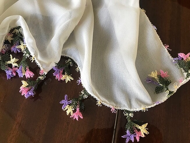 İğne oyası fular - Görsel 4