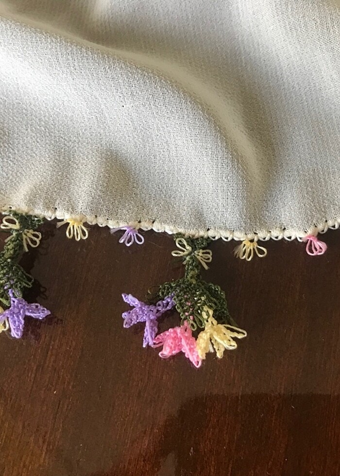 İğne oyası fular - Görsel 2