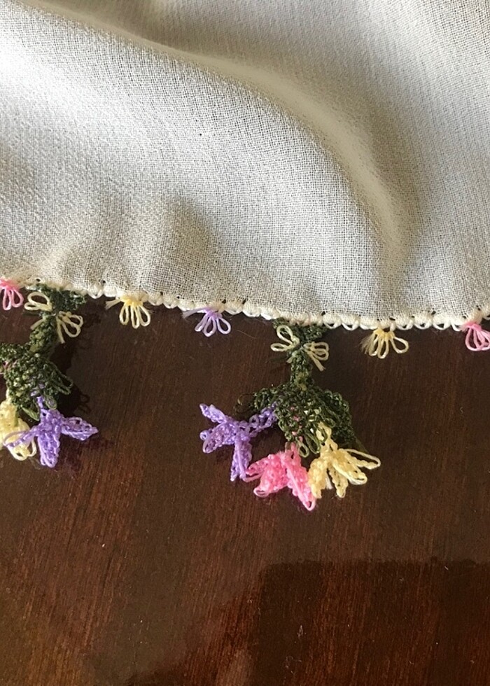 İğne oyası fular - Görsel 3