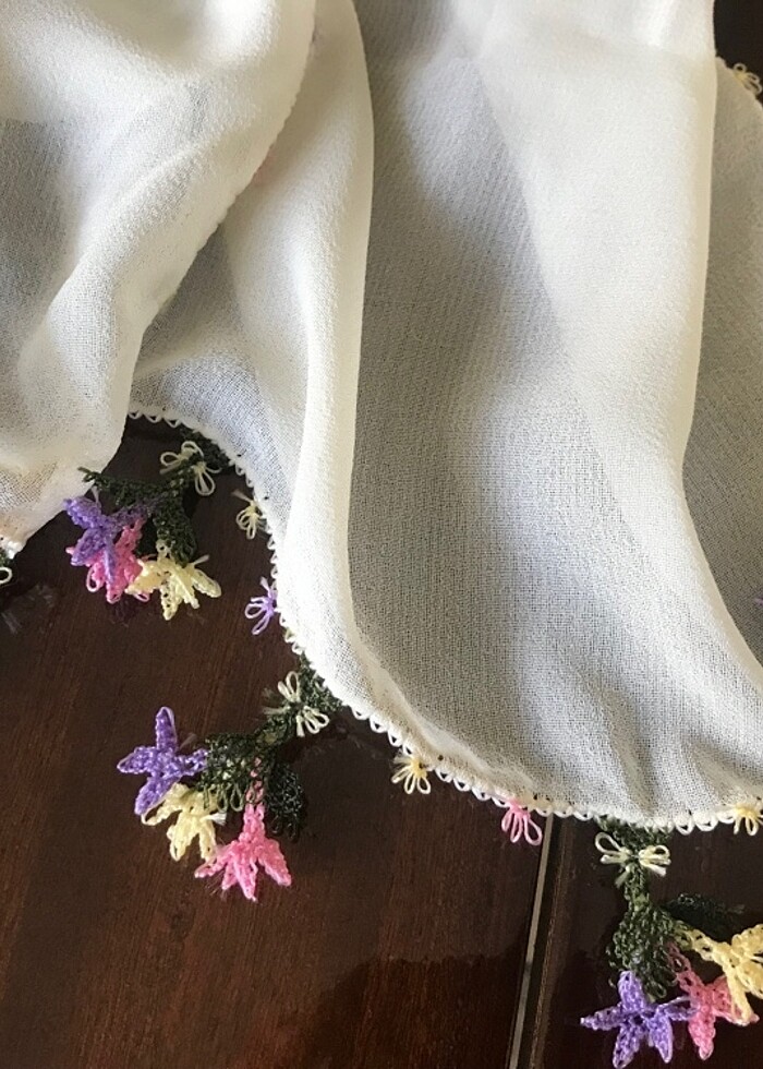 İğne oyası fular - Görsel 4