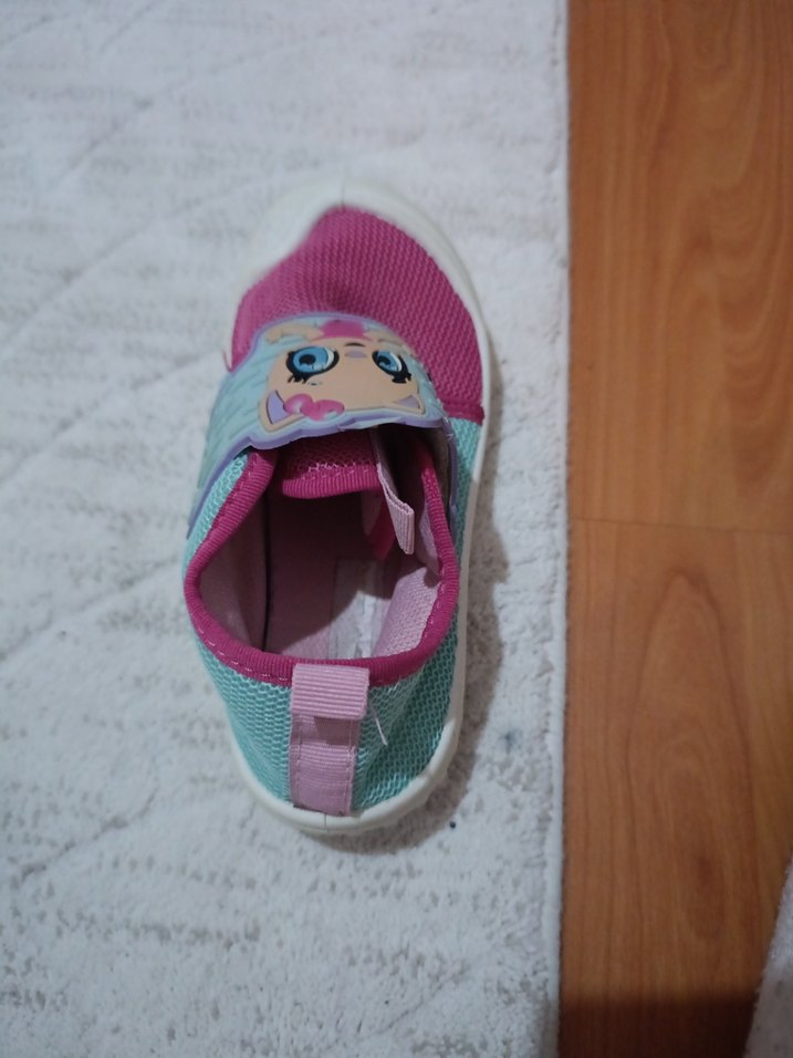 Kız Çocukları İçin Renkli Bağcıksız ev Ayakkabısı - Görsel 2