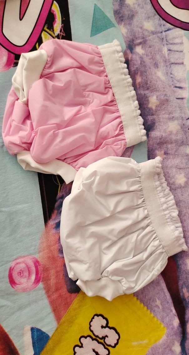 Çocuklar için pembe ve beyaz su geçirmez külot - Görsel 2