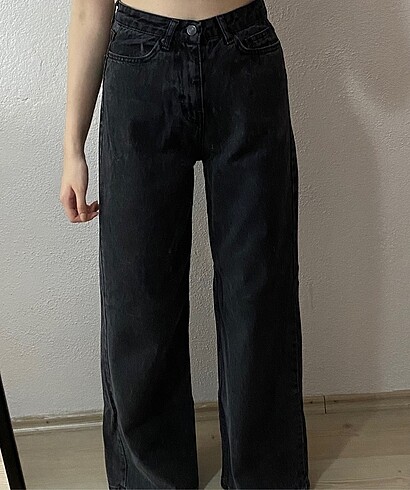 siyah bol paça pantolon