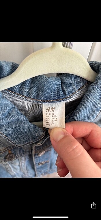 9-12 Ay Beden mavi Renk H&M KOT ÇEKET