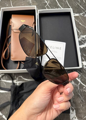  Beden siyah Renk Celine Unisex Triomphe gözlük