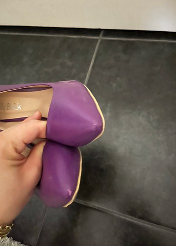 Mor Stiletto Topuklu Kadın Ayakkabı - Görsel 2