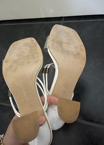 Şeffaf bantlı topuklu terlik - Görsel 3