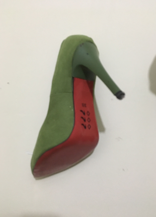 Shoe Tek Fıstık yeşili topuklu ayakkabı