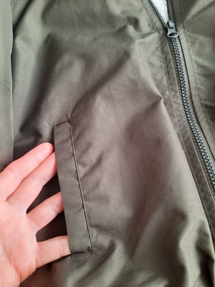 Haki Kapüşonlu Çocuk Yağmurluk mont - Görsel 4