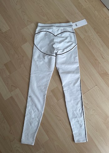 Gri Detaylı Beyaz Spor Tayt - Görsel 5