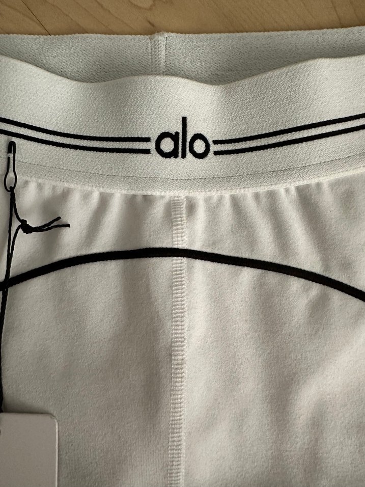 Gri Detaylı Beyaz Spor Tayt - Görsel 2