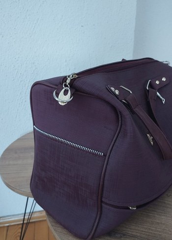 Bordo Fermuarlı Minimalist Kadın Kol Çantası