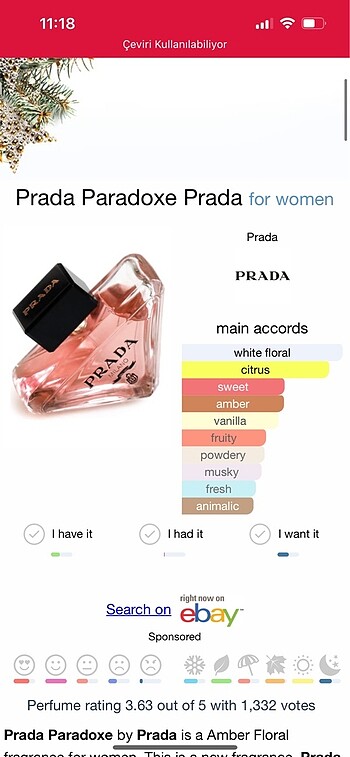 Prada Paradoxe EDP dekant