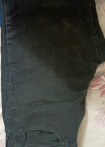 Siyah erkek Dar Kesim Midi Kot Pantolon - Görsel 4