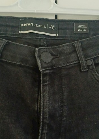 Siyah erkek Dar Kesim Midi Kot Pantolon - Görsel 2